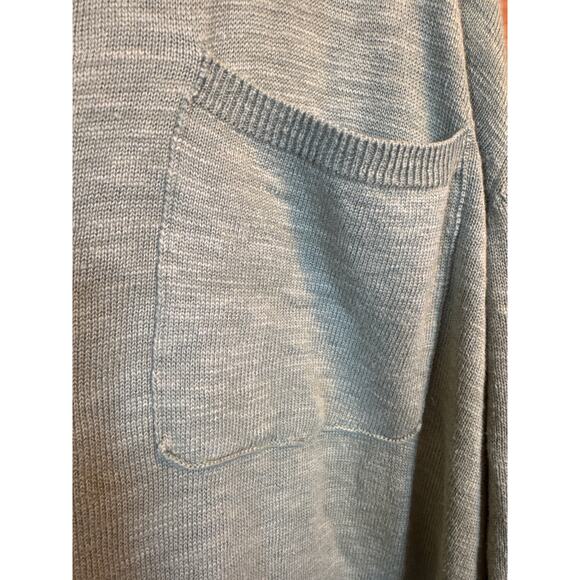 Free People Beach Green Oversized Button Up Cotton Linen Zumba Sweater L - Picture 4 of 11